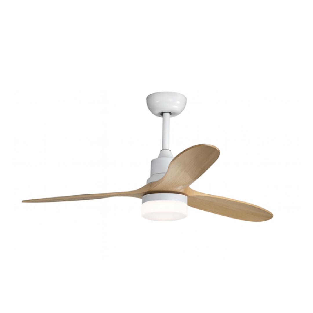 Ventilateur Léo 52'' - Blanc & Bois
