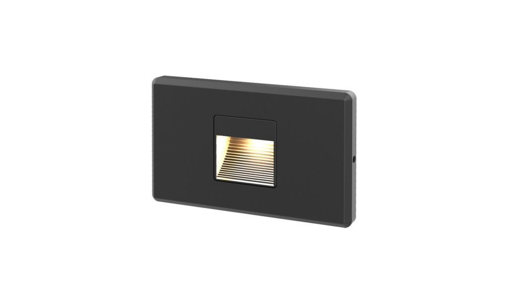 Luminaire encastré mural / Paquet de 2 noir
